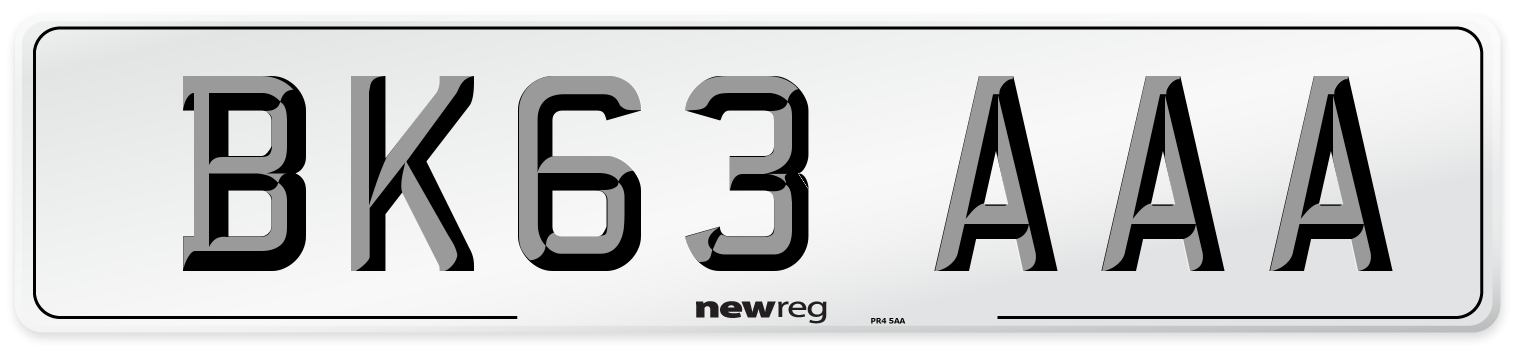 BK63 AAA Number Plate from New Reg